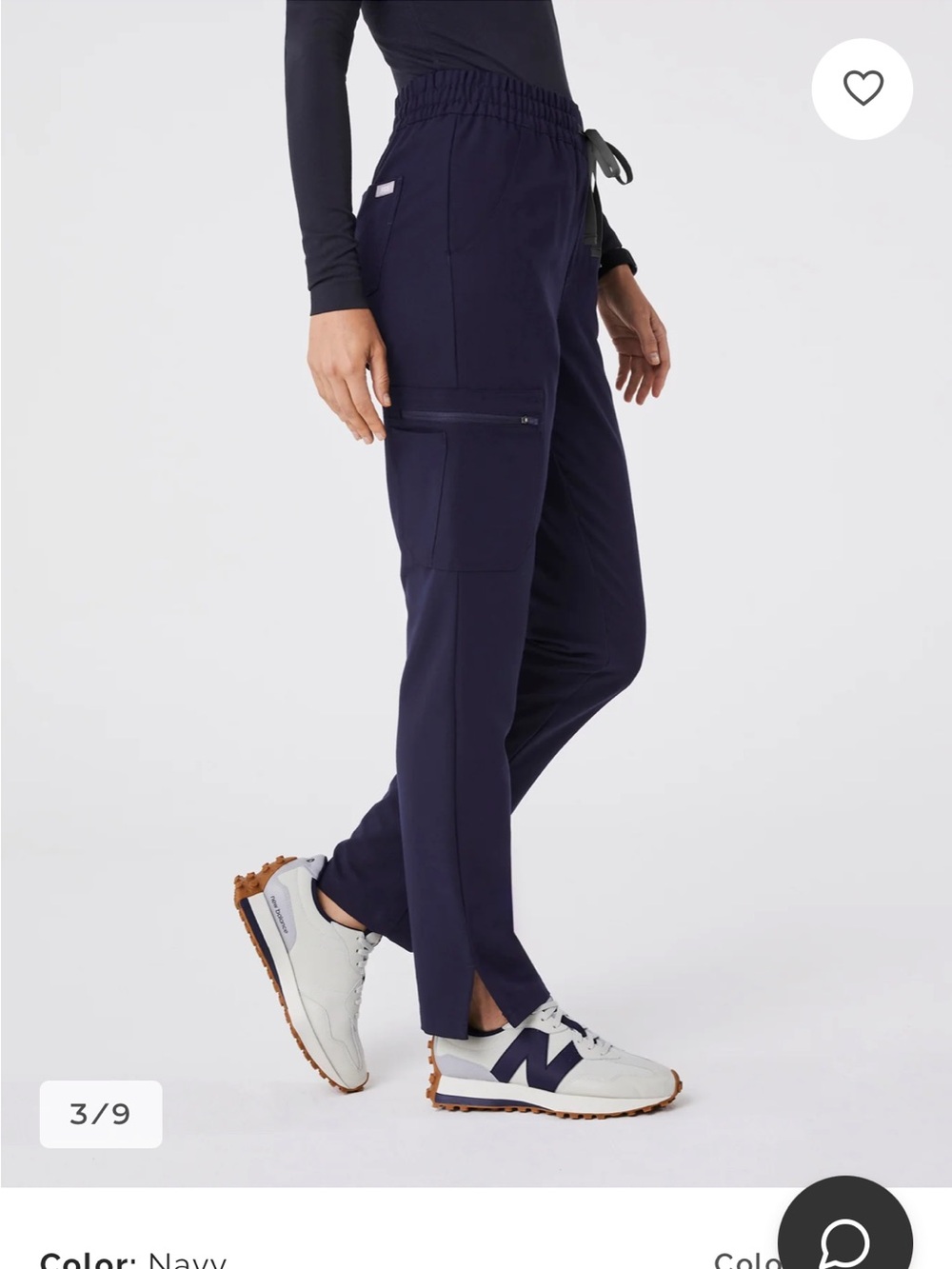 FIGS Navy Women's High Waisted Dowa Pants